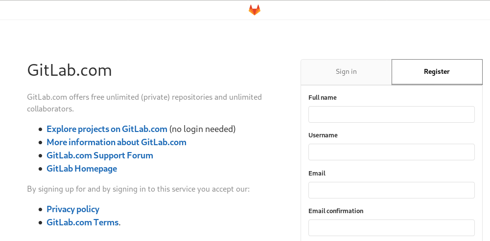 gitlab create account